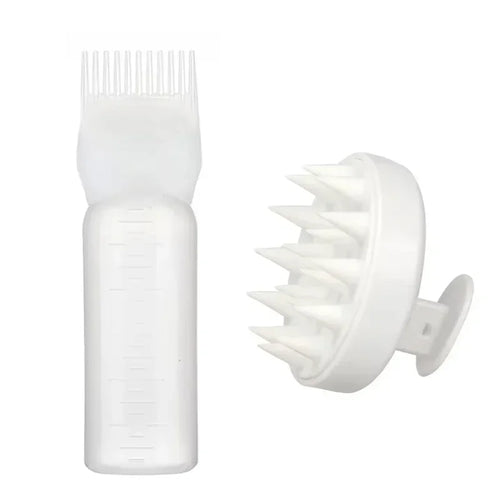 Silicone Shampoo Brush Head Scalp Massage Comb Hair Dye Tint Oil