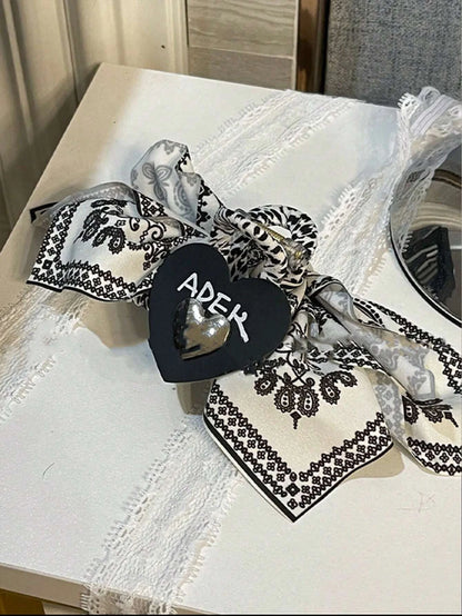 Bohemian Style Bow Hair Claw Cashew Paisley Shark Clip Large Size Hair