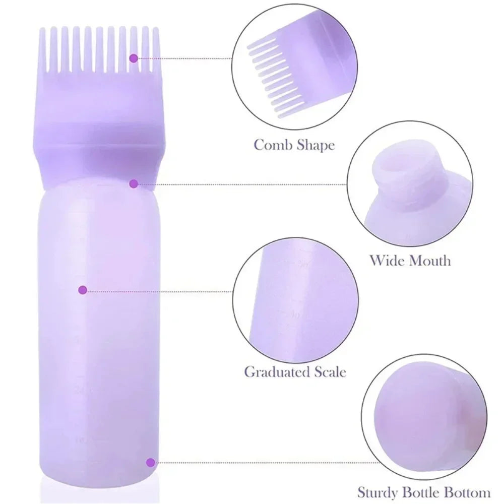 Silicone Shampoo Brush Head Scalp Massage Comb Hair Dye Tint Oil