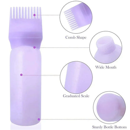 Silicone Shampoo Brush Head Scalp Massage Comb Hair Dye Tint Oil