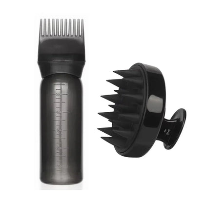 Silicone Shampoo Brush Head Scalp Massage Comb Hair Dye Tint Oil